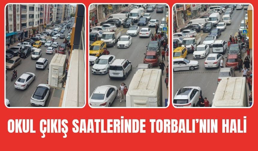 TORBALI’DA OKUL ÇIKIŞINDA TRAFİK KİLİTLENDİ: KORNA SESLERİ SOKAĞI İNLETTİ